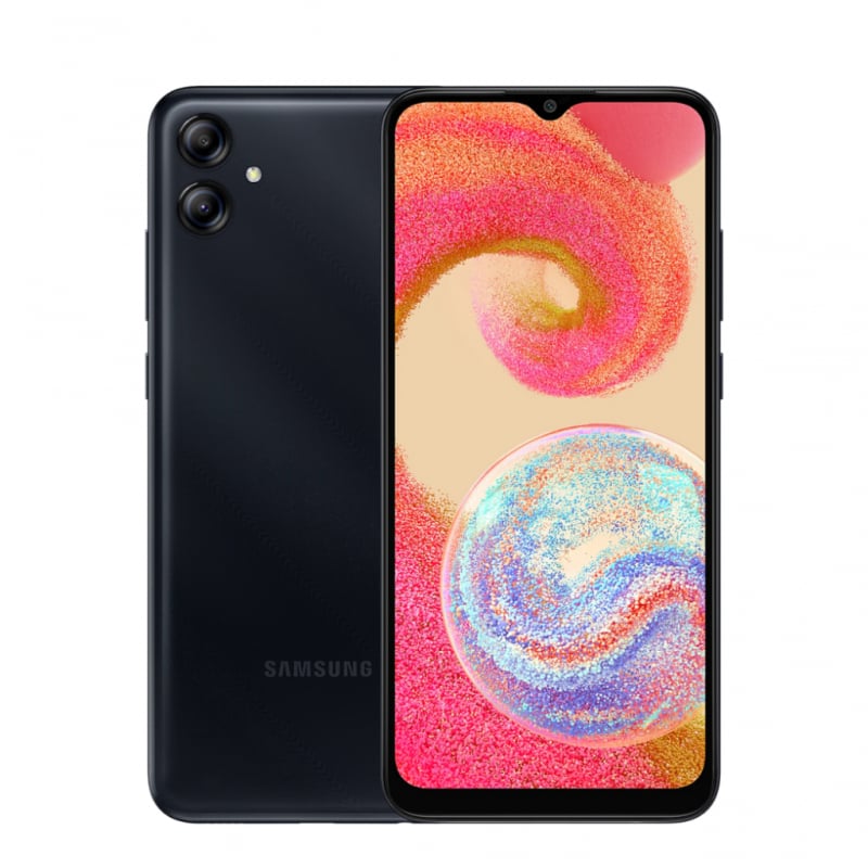 Samsung Galaxy A04e Dual SIM smartphone negru, vedere frontala