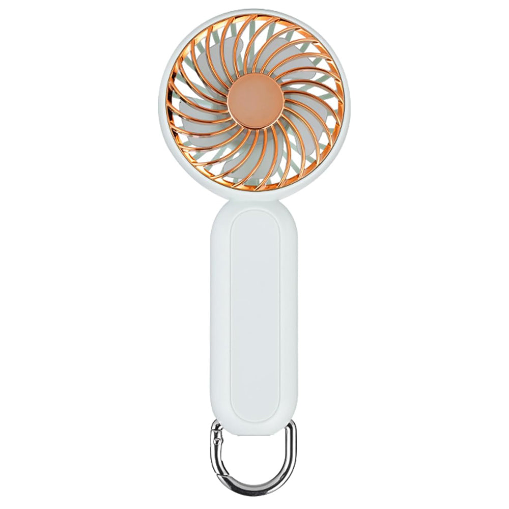 Techsuit Handheld Fan (A217), USB Rechargeable, Three Speeds, 1200mAh, Auriu Beige