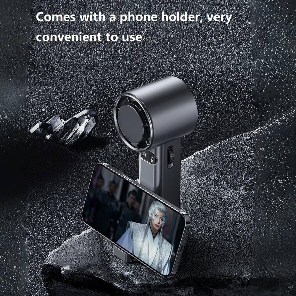 Techsuit Premium Handheld Fan (F83), Portable, Adjustable, Rechargeable, 4800mAh, Gri