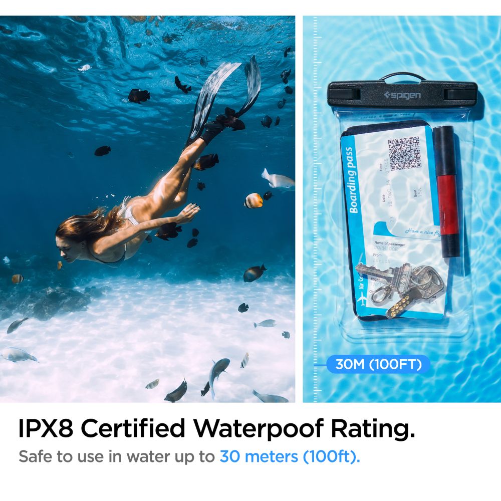 Spigen Waterproof Case A601 (AMP04526), IPX8, for Phone 3.5 - , Transparent