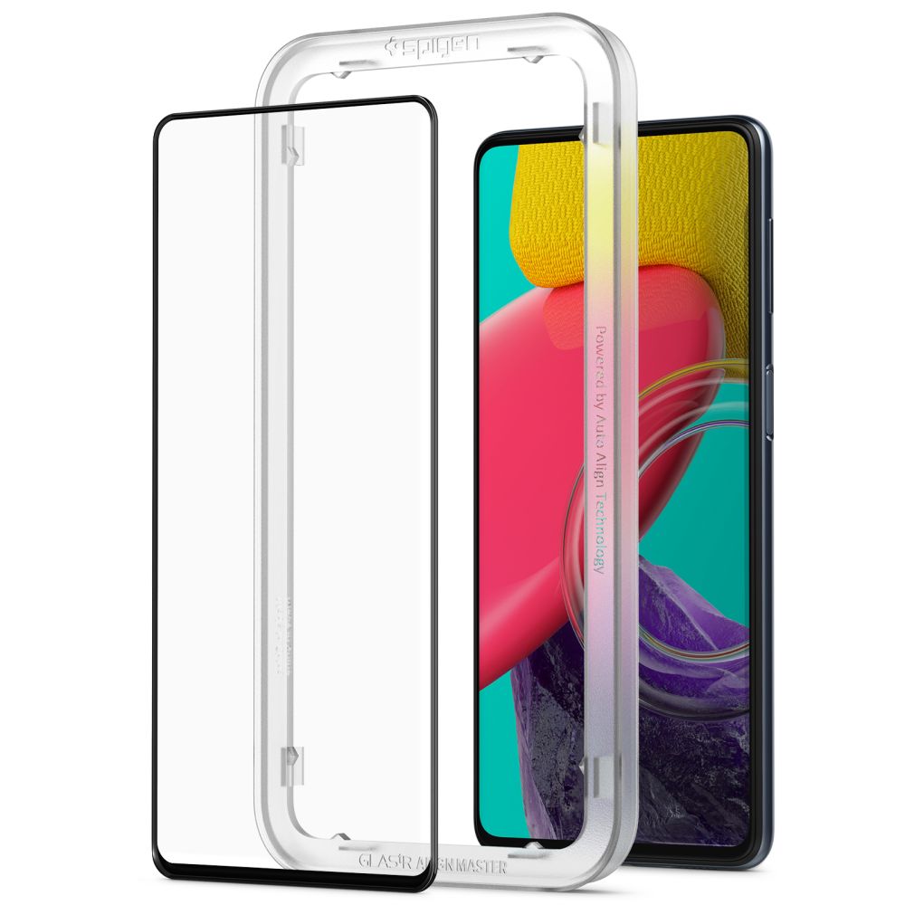 Folie de protectie Spigen Glas.tR Align Master compatibil cu Samsung Galaxy M53 5G, Negru