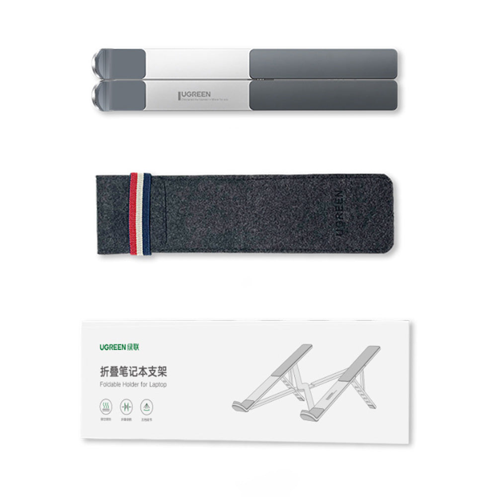 Suport Laptop Ugreen LP451 (40289), Pliabil, Pernuțe Silicon, Argintiu