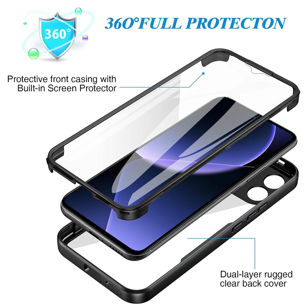 Folie de protectie Techsuit ColorVerse 360 Series + compatibil cu Xiaomi 13T / 13T Pro, Negru