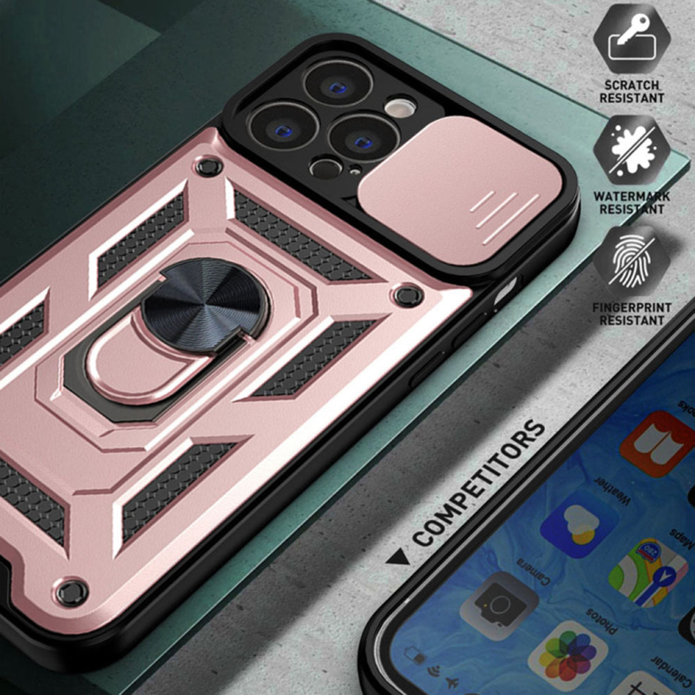 Husa de protectie Techsuit CamShield Series compatibil cu iPhone 13 Pro, Roz Auriu