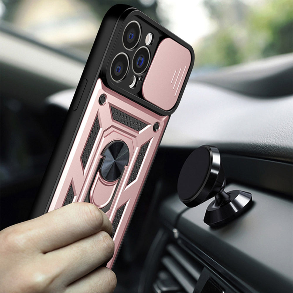 Husa de protectie Techsuit CamShield Series compatibil cu iPhone 13 Pro, Roz Auriu