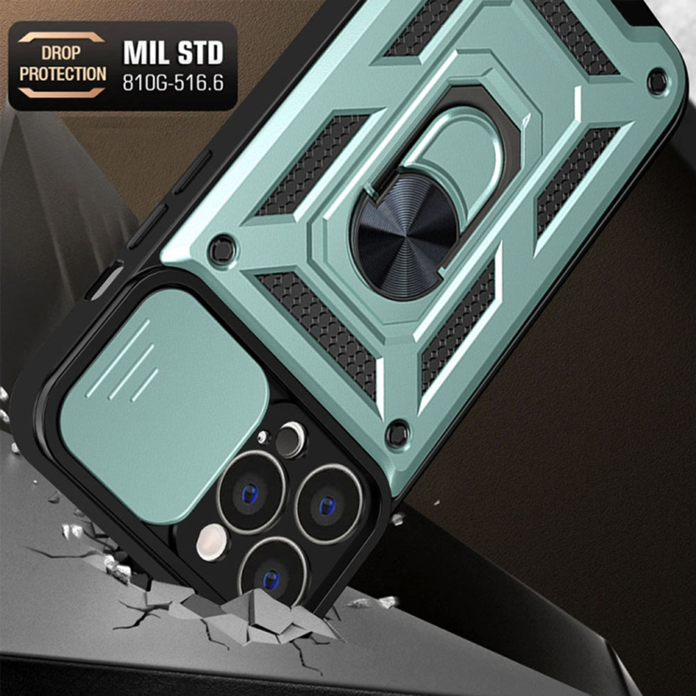 Husa de protectie Techsuit CamShield Series compatibil cu iPhone 13 Pro, Verde