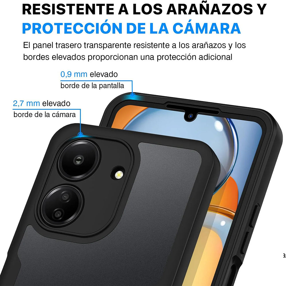 Folie de protectie Techsuit ColorVerse 360 Series + compatibil cu Xiaomi Redmi 13C 4G / Poco C65, Negru