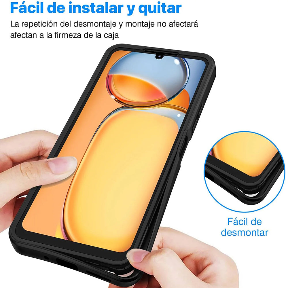 Folie de protectie Techsuit ColorVerse 360 Series + compatibil cu Xiaomi Redmi 13C 4G / Poco C65, Negru