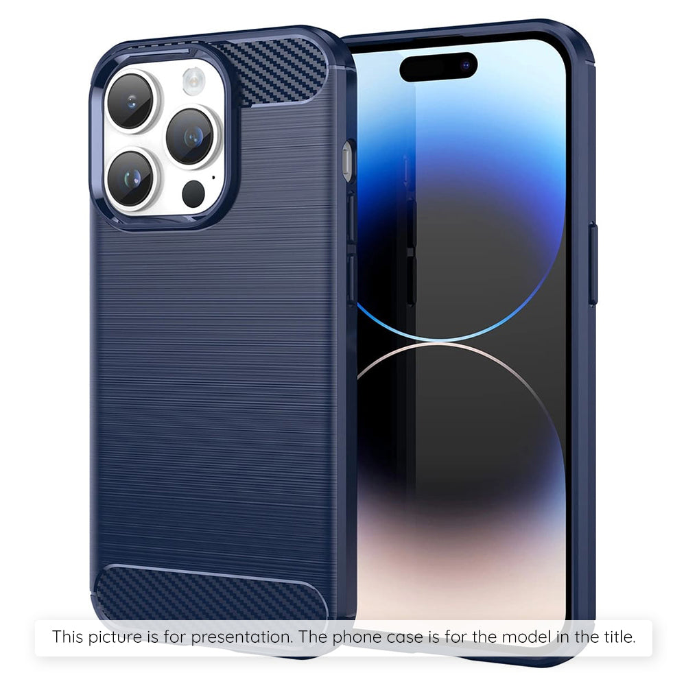 Husa de protectie Techsuit Carbon Silicone compatibil cu iPhone 17 Pro / iPhone 18 Pro, Albastru