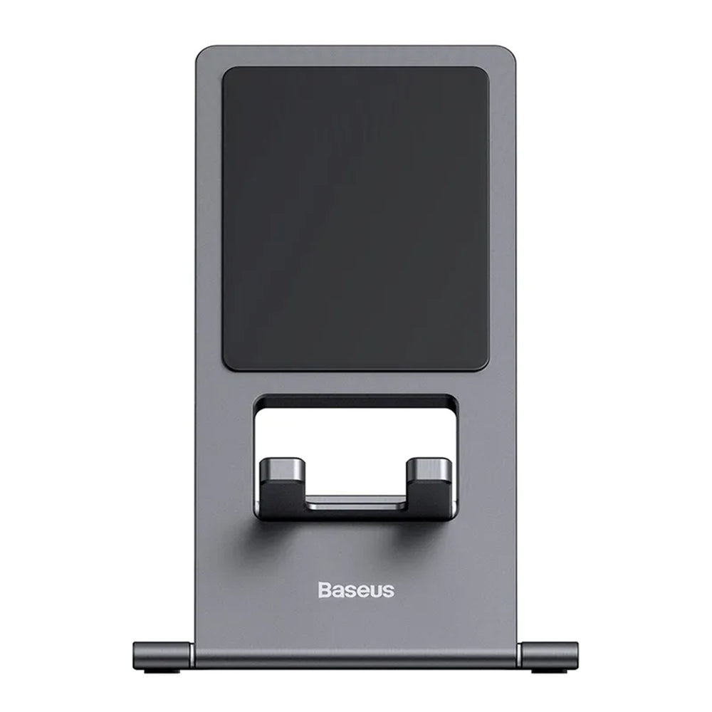 Suport Baseus Foldable (LUKP000013), for Phone/Tablet with Silicon Pad, Foldable, 360° Adjustable, Aluminium, Gri