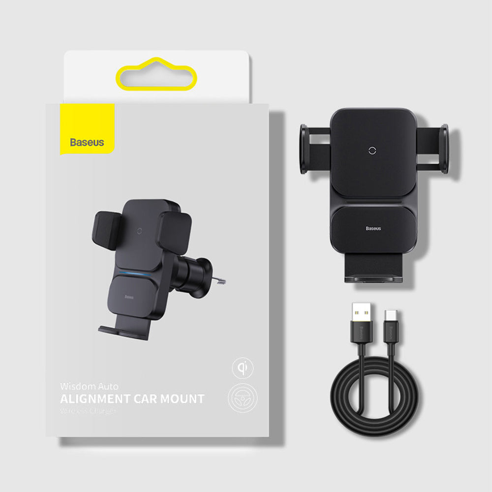 Suport Magnetic, Incarcare Wireless 15W - Baseus (CGZX000001) - Black