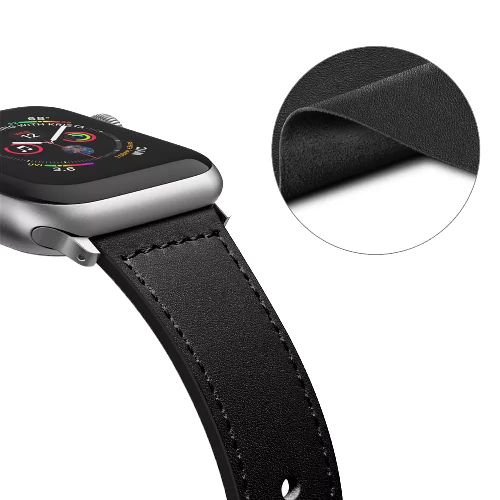 Curea smartwatch Techsuit Watchband (W033) for MEN compatibil cu Apple Watch 1/2/3/4/5/6/7/8/9/10/11/SE/SE 2/SE 3/Ultra/2/3 (42/44/45/46/49mm), Negru