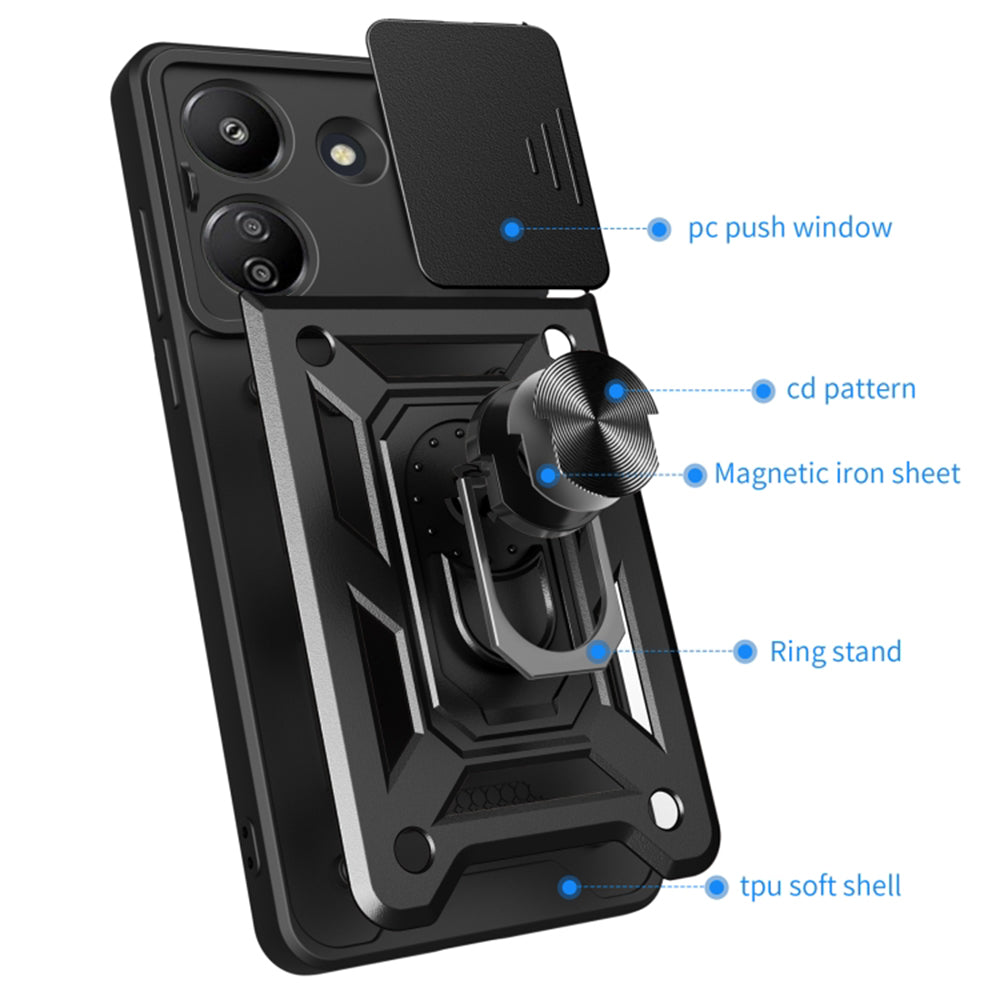 Husa de protectie Techsuit CamShield Series compatibil cu Xiaomi Redmi 13C 5G, Albastru