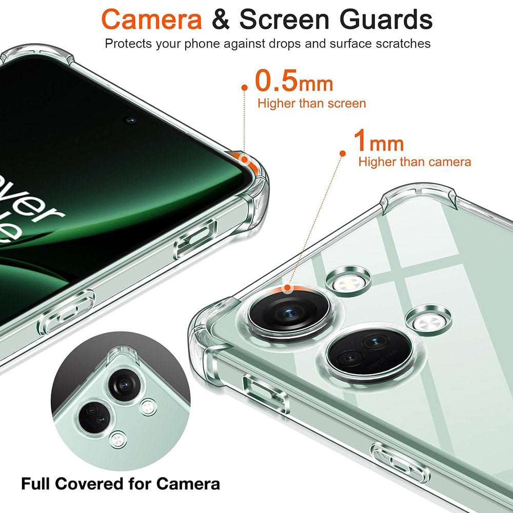 Husa de protectie Techsuit Shockproof Clear Silicone compatibil cu OnePlus Nord 3, Transparent