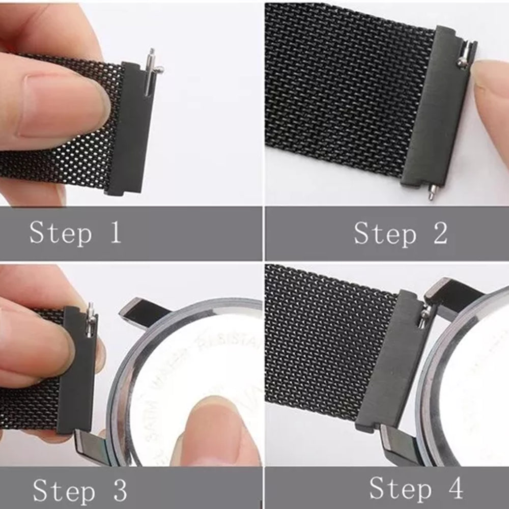 Curea smartwatch Techsuit Watchband 22mm (W009) compatibil cu Samsung Galaxy Watch (46mm)/Watch 3/Gear S3, Huawei Watch GT/GT 2/GT 3 (46mm), Argintiu