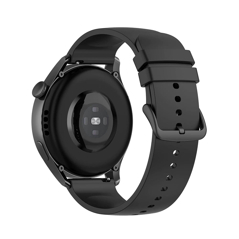 Curea smartwatch Techsuit Watchband 22mm (W001) compatibil cu Samsung Galaxy Watch (46mm)/Watch 3/Gear S3, Huawei Watch GT/GT 2/GT 3 (46mm), Negru