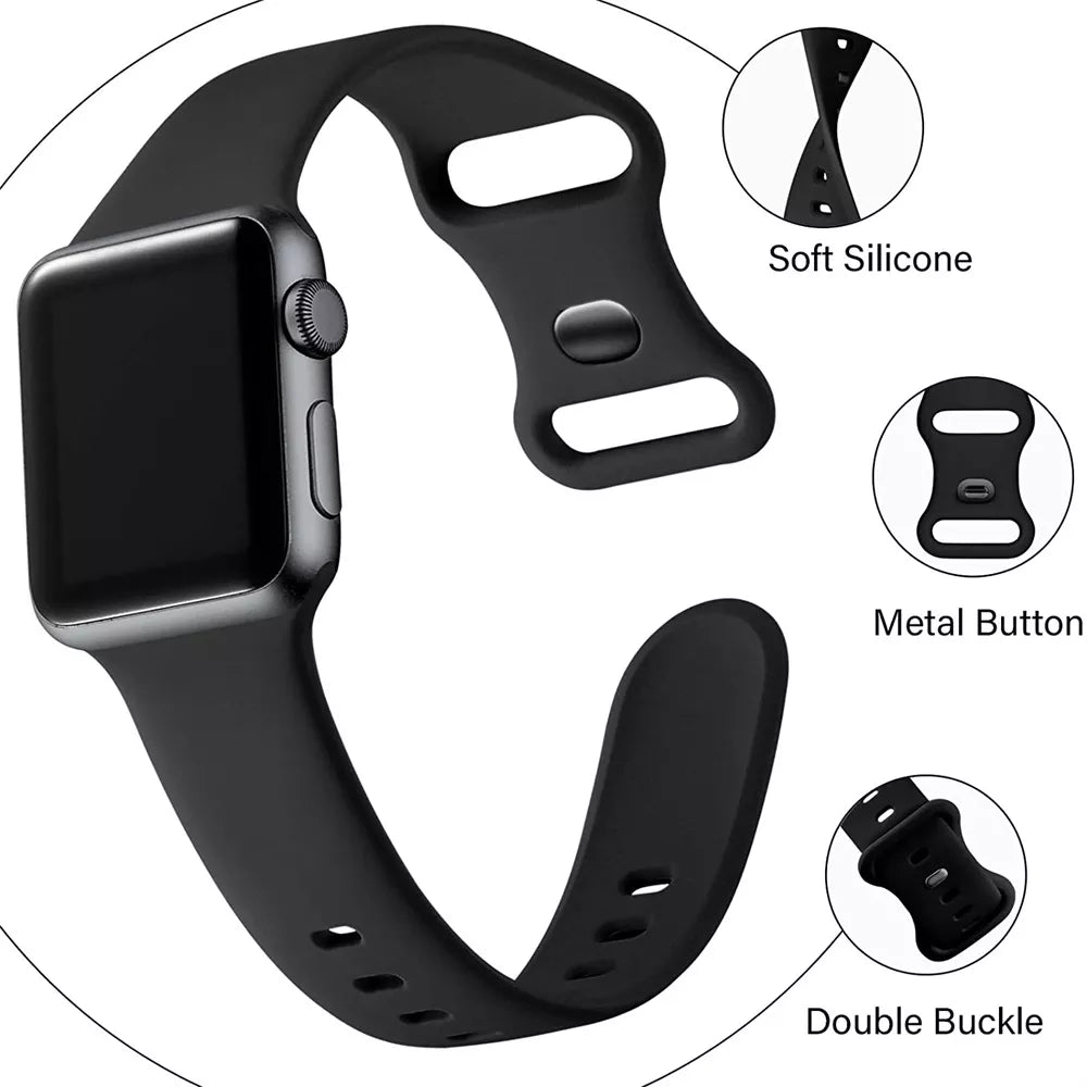 Curea smartwatch Techsuit Watchband (W031) compatibil cu Apple Watch 1/2/3/4/5/6/7/8/9/10/11/SE/SE 2/SE 3/Ultra/2/3 (42/44/45/46/49mm), Gri