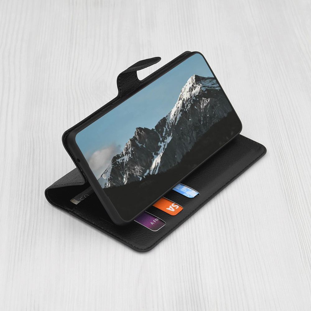 Husa de protectie Techsuit Leather Folio compatibil cu OnePlus 13R, Negru