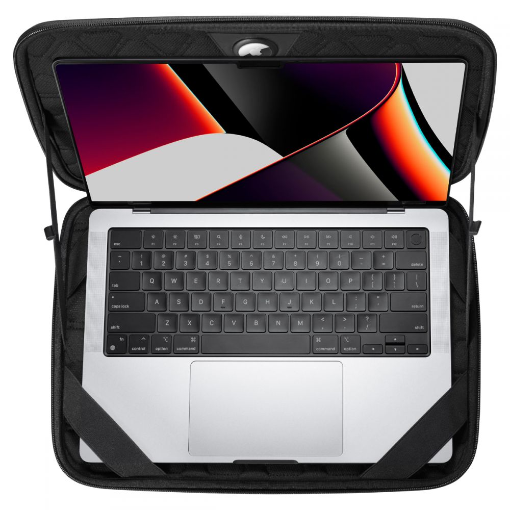 Husa Laptop Spigen Rugged Armor Pouch (AFA04270), 13-14", Poliuretan, Negru