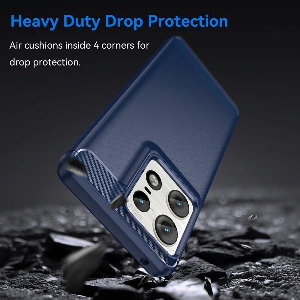 Husa de protectie Techsuit Carbon Silicone compatibil cu Motorola Edge 50 Pro, Negru