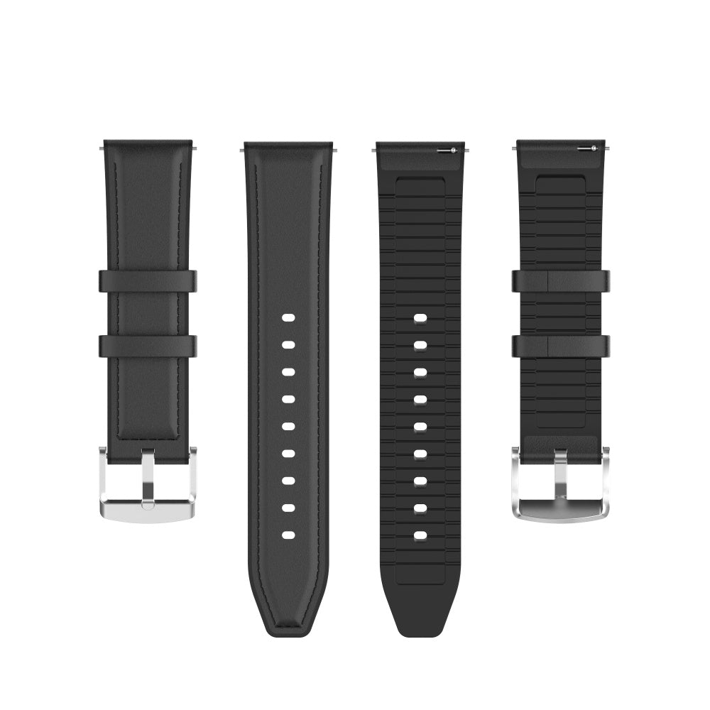 Curea smartwatch Techsuit Watchband 20mm (W007m) compatibil cu Samsung Galaxy Watch 4/5/Active 2, Huawei Watch GT 3 (42mm)/GT 3 Pro (43mm), Negru