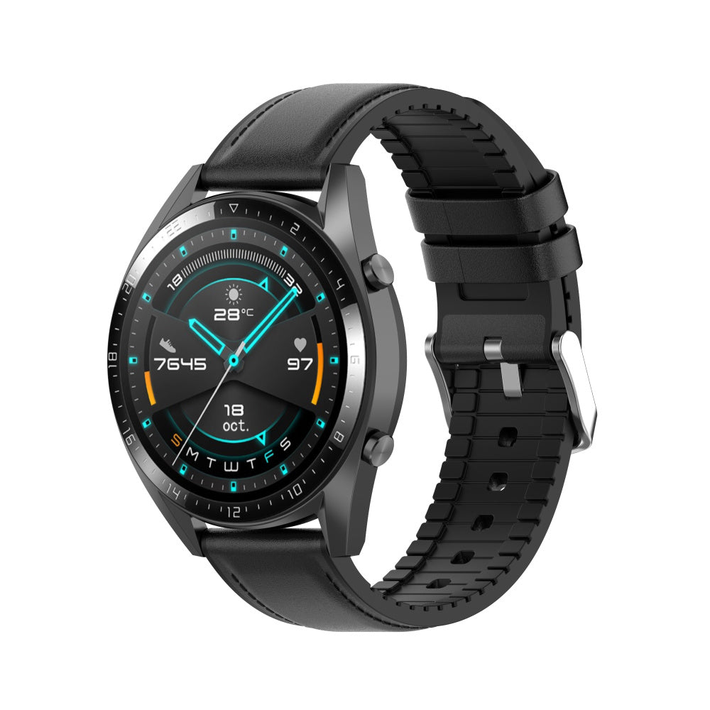 Curea smartwatch Techsuit Watchband 20mm (W007m) compatibil cu Samsung Galaxy Watch 4/5/Active 2, Huawei Watch GT 3 (42mm)/GT 3 Pro (43mm), Negru