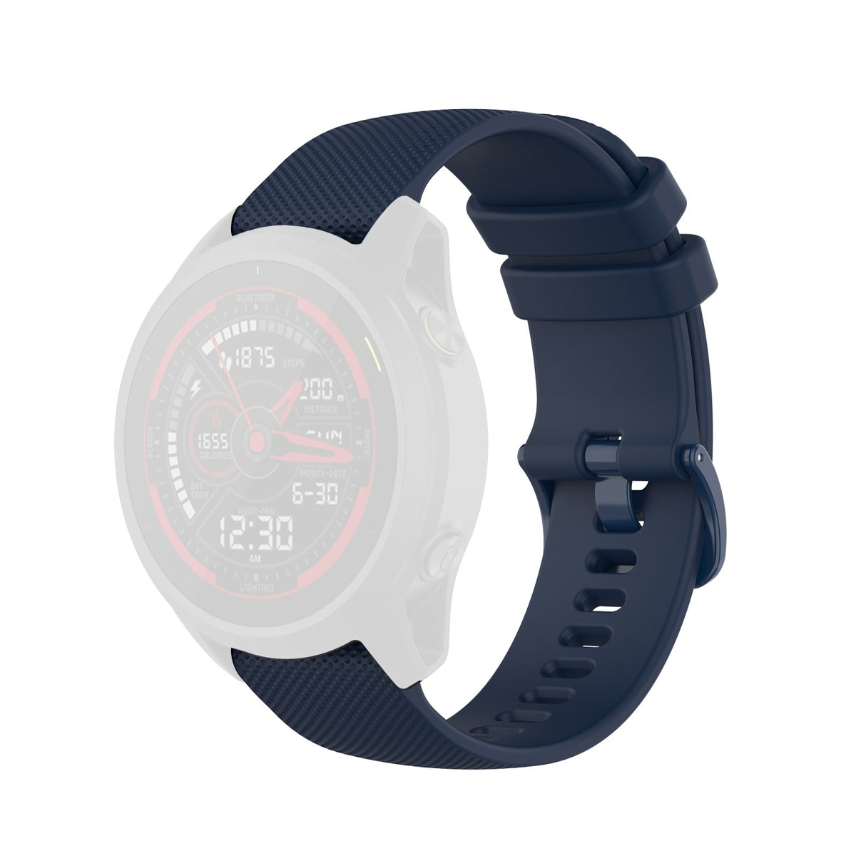 Curea smartwatch Techsuit Watchband 22mm (W006) compatibil cu Samsung Galaxy Watch (46mm)/Watch 3/Gear S3, Huawei Watch GT/GT 2/GT 3 (46mm), Albastru
