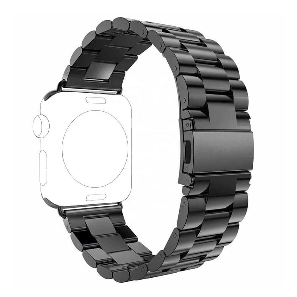 Curea smartwatch Techsuit Watchband (W036) compatibil cu Apple Watch 1/2/3/4/5/6/7/8/9/10/11/SE/SE 2/SE 3 (38/40/41/42mm), Negru