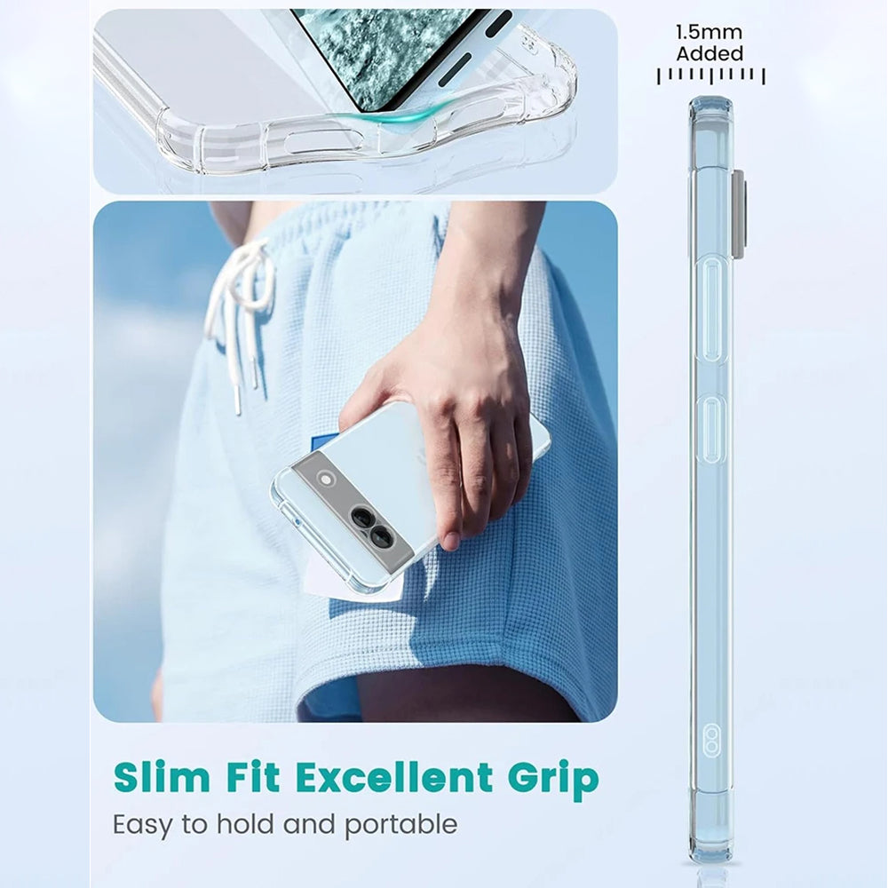 Husa de protectie Techsuit Shockproof Clear Silicone compatibil cu Google Pixel 9 Pro, Transparent