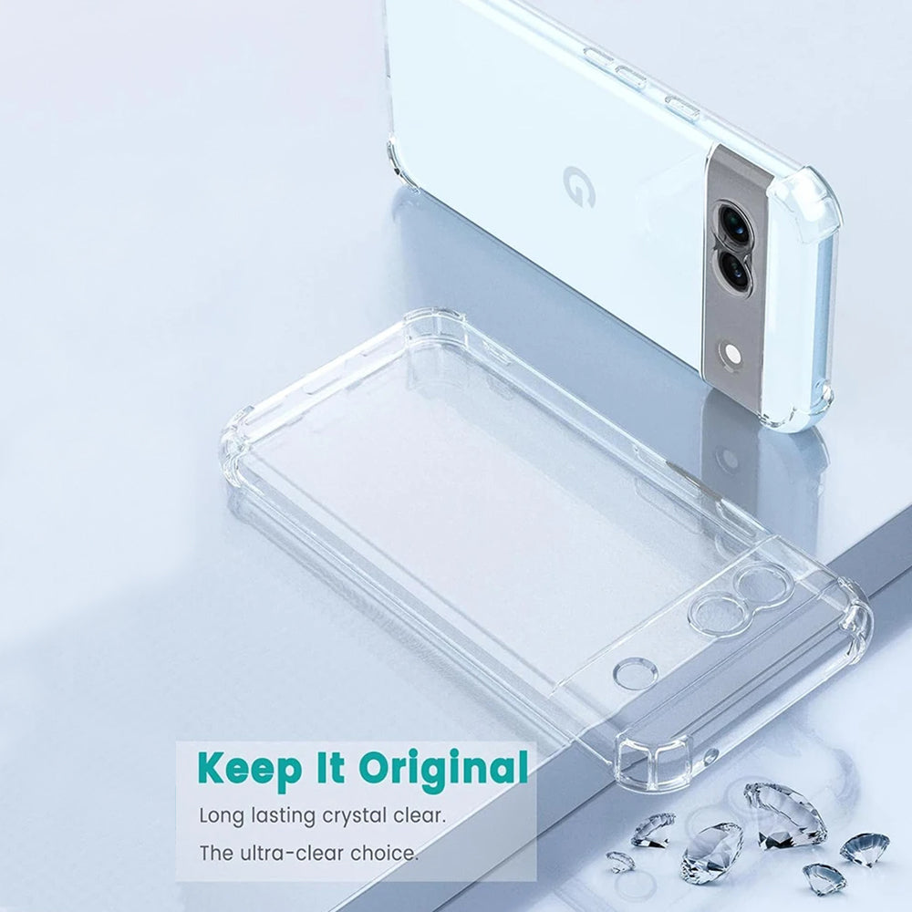 Husa de protectie Techsuit Shockproof Clear Silicone compatibil cu Google Pixel 9 Pro, Transparent