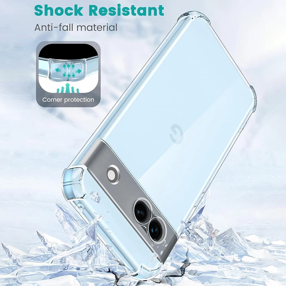 Husa de protectie Techsuit Shockproof Clear Silicone compatibil cu Google Pixel 9 Pro, Transparent