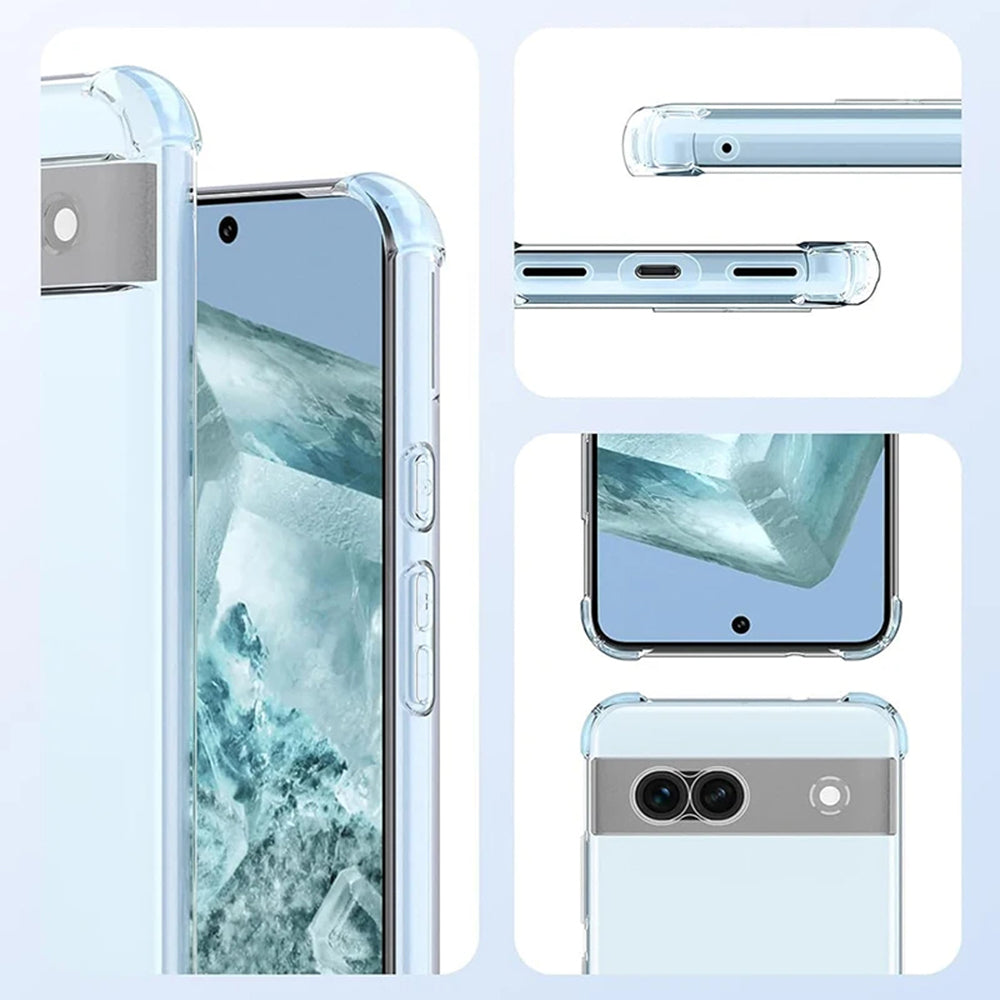 Husa de protectie Techsuit Shockproof Clear Silicone compatibil cu Google Pixel 9 Pro, Transparent