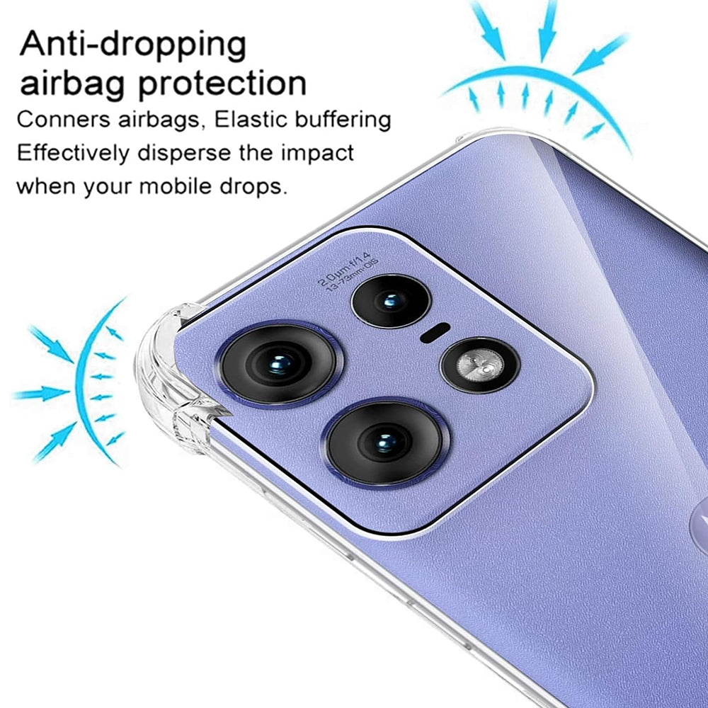 Husa de protectie Techsuit Shockproof Clear Silicone compatibil cu Motorola Edge 50 Pro, Transparent