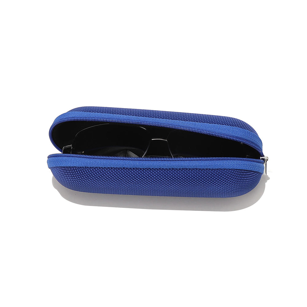 Techsuit Glasses Case (ETOV2), with Zipper, Eco Leather, 160 x 48 x 45mm, Albastru