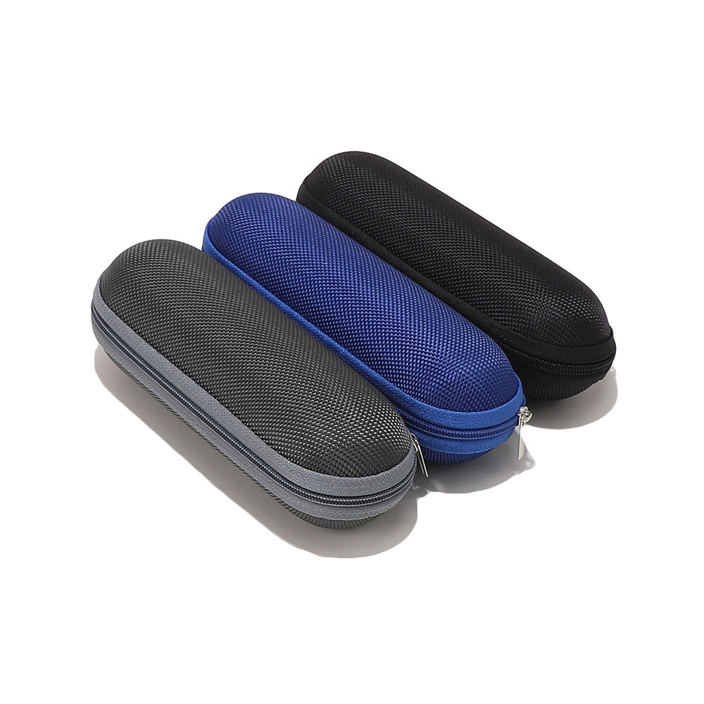 Techsuit Glasses Case (ETOV2), with Zipper, Eco Leather, 160 x 48 x 45mm, Albastru