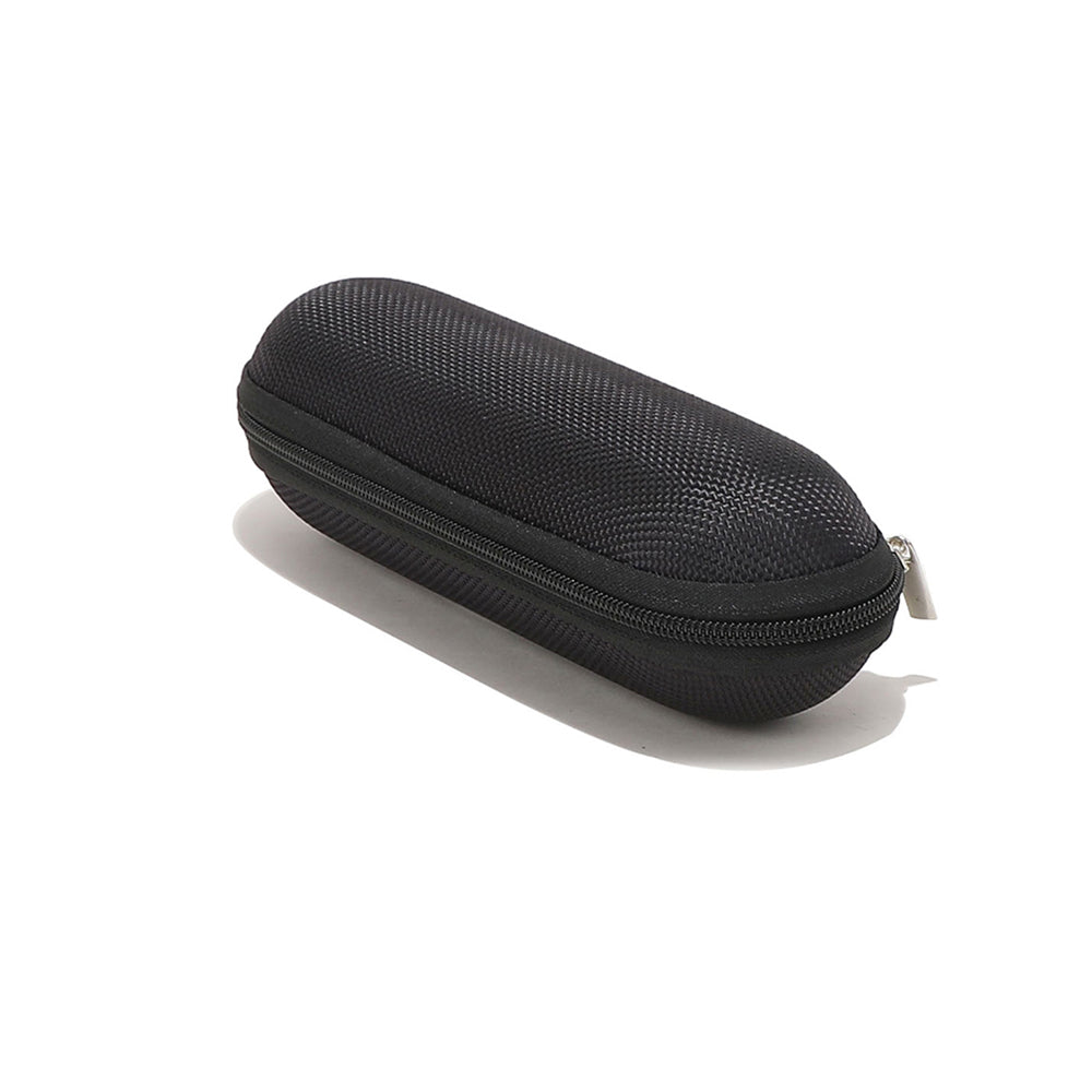 Techsuit Glasses Case (ETOV1), with Zipper, Eco Leather, 160 x 48 x 45mm, Negru