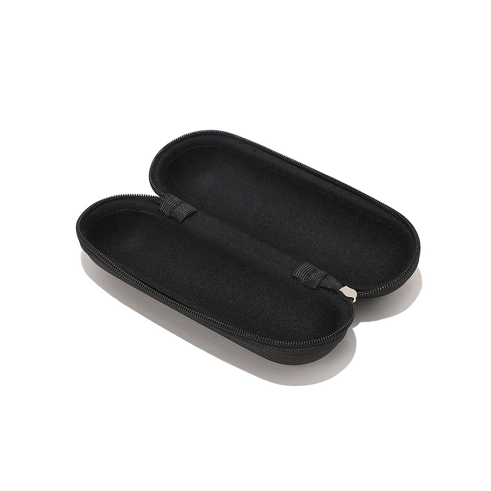 Techsuit Glasses Case (ETOV1), with Zipper, Eco Leather, 160 x 48 x 45mm, Negru