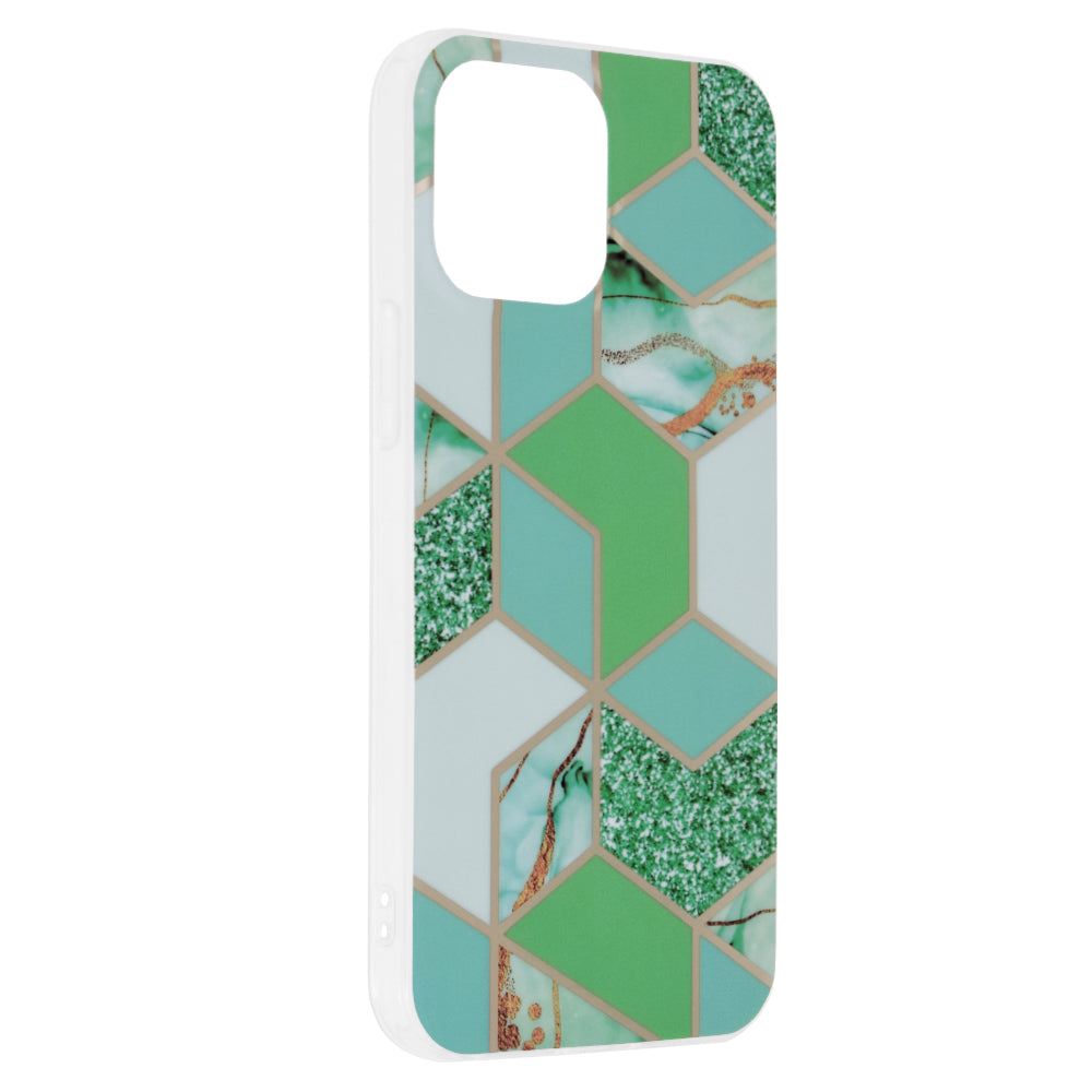 Husa de protectie Techsuit Marble Series compatibil cu iPhone 13 Pro Max, Verde Hex