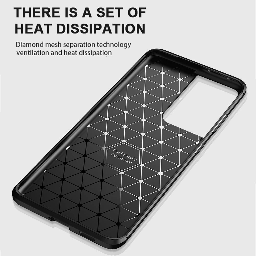 Husa de protectie Techsuit CarbonFiber compatibil cu Samsung Galaxy S21 Ultra 5G, Negru