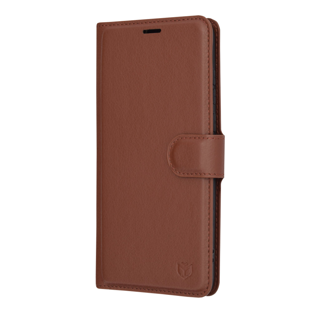 Husa de protectie Techsuit Leather Folio compatibil cu Motorola Edge 30 Neo, Maro