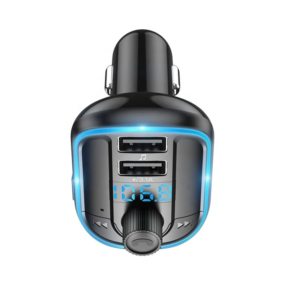 Gadget Yesido FM Modulator with Car Charger (Y44), 2xUSB-A, with LED Display, RGB Light, 3.1A, Negru