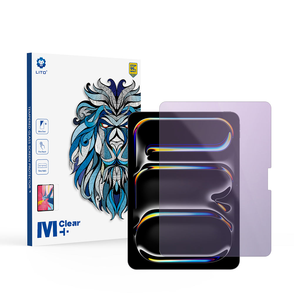 Husa de protectie tableta Lito 2.5D Classic Glass Anti-Blue Light compatibil cu iPad Pro 11 (2024) / iPad Pro 11 (2025), Transparent