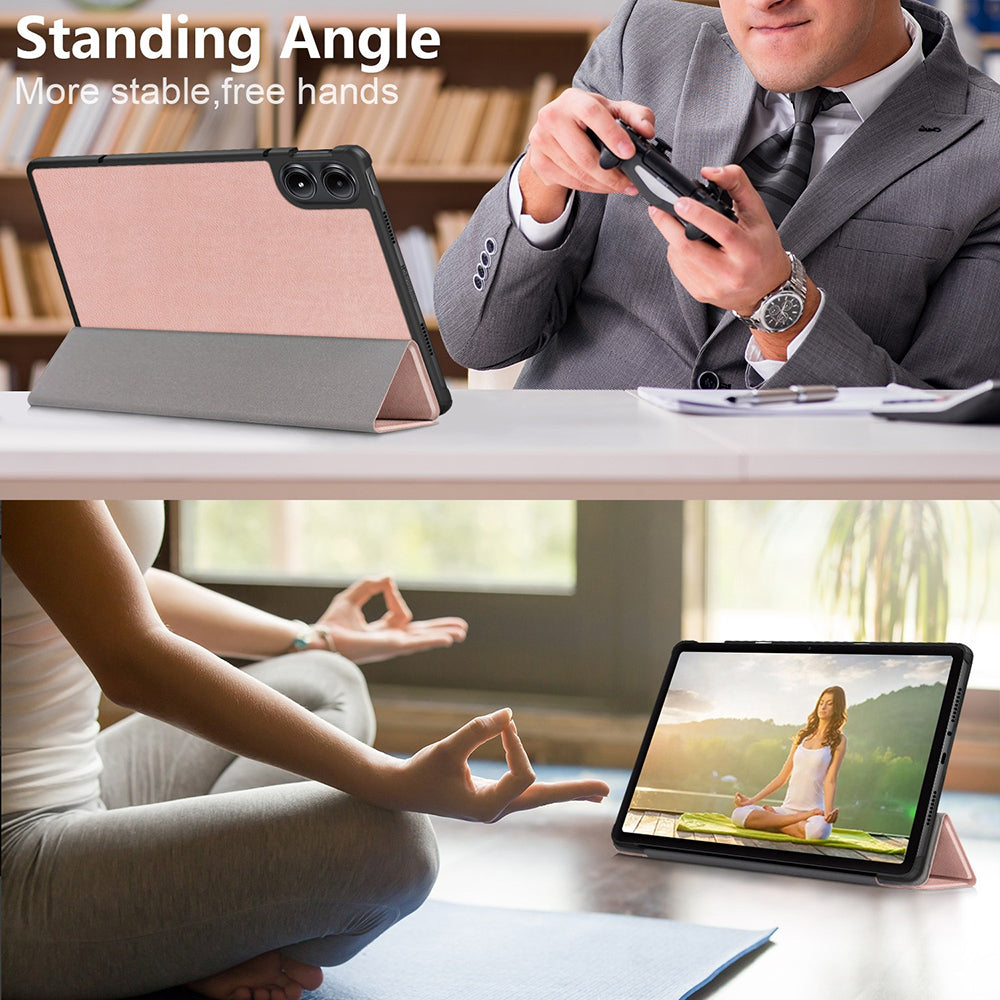 Husa de protectie tableta Techsuit FoldPro compatibil cu Xiaomi Redmi Pad Pro / Redmi Pad Pro 5G / Poco Pad, Roz Auriu