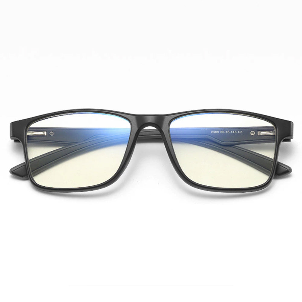 Techsuit Anti-Blue Light Glasses Reflex TR90 (F2388), Rectangular, Nisipiu Black