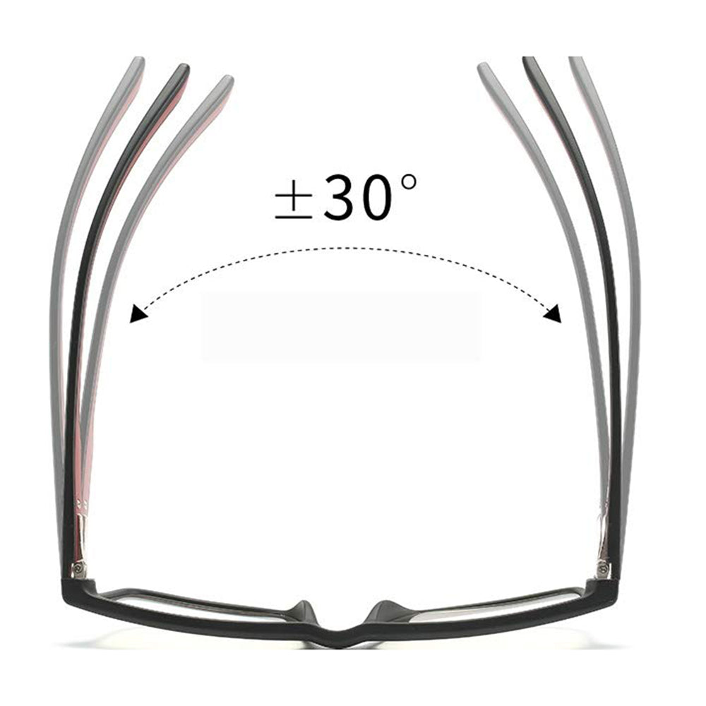 Techsuit Anti-Blue Light Glasses Reflex TR90 (F2388), Rectangular, Nisipiu Black / Blue