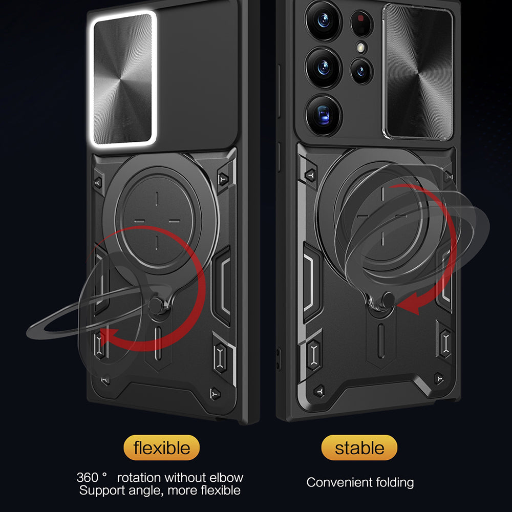 Husă Techsuit CamGuard Pro neagră pentru Samsung Galaxy S23 Ultra