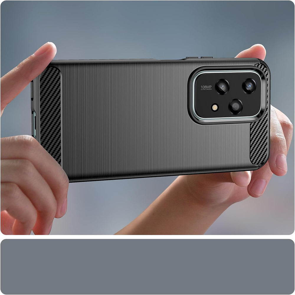 Husa de protectie Techsuit Carbon Silicone compatibil cu Honor 200 Lite, Negru