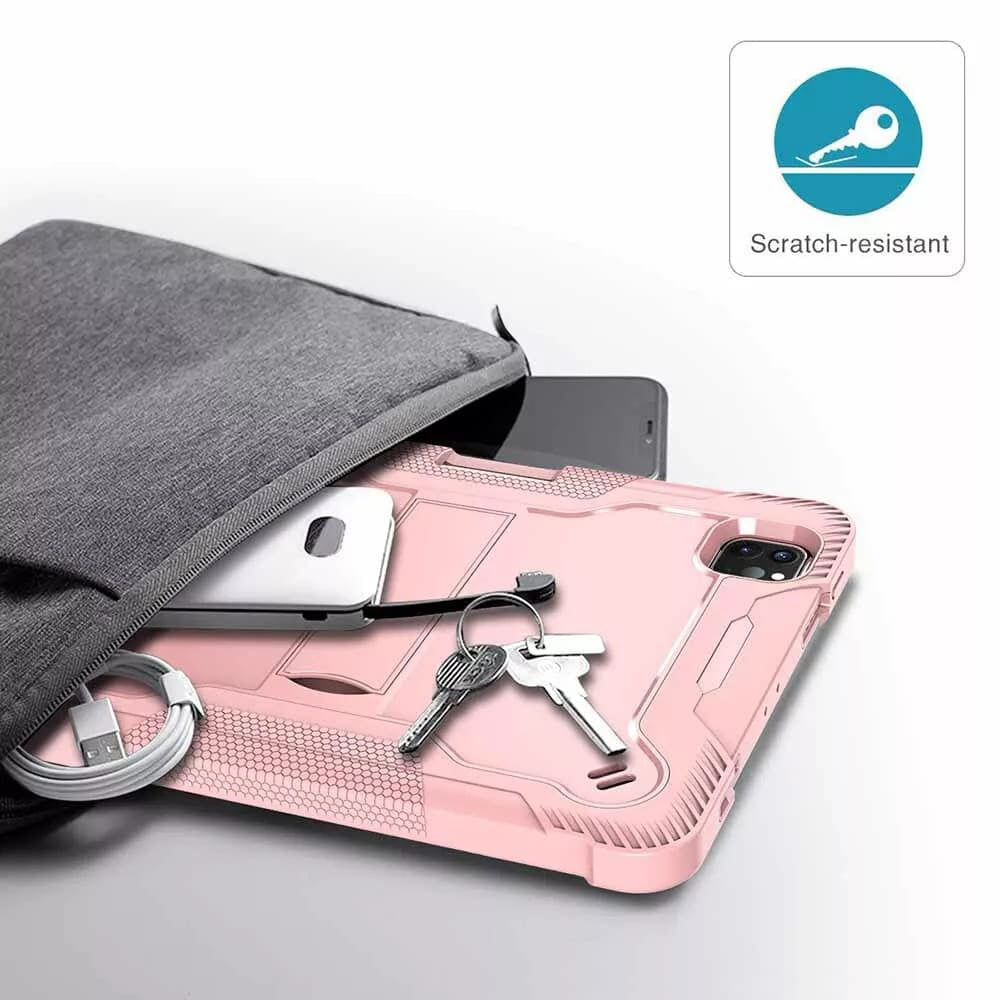 Husa de protectie tableta Techsuit Rugged TabShell + Screen Protector compatibil cu iPad Pro 11 (2024) / iPad Pro 11 (2025), Roz Auriu
