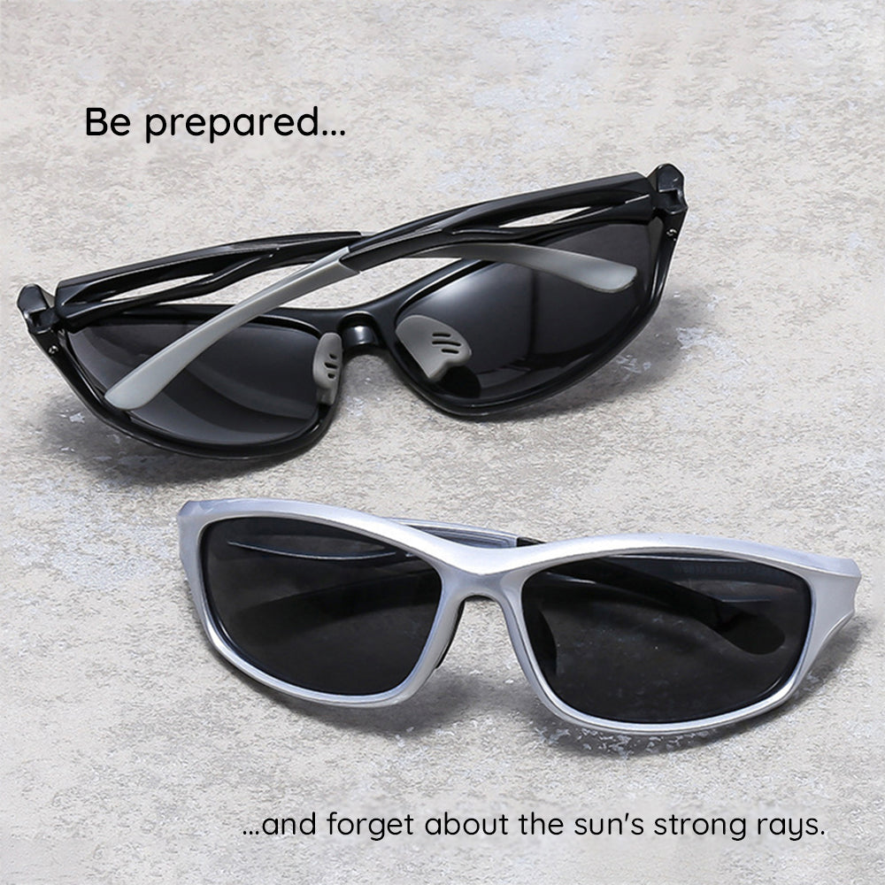 Techsuit Bike Glasses (9309), for Cycling and Sport Outdoor Activities, Polarized, PC Frame, Unisex, Negru / Red