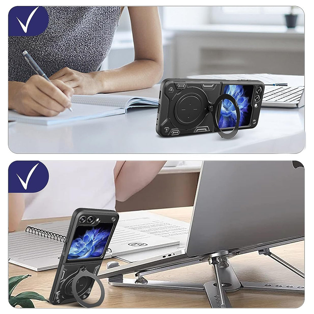 Husa de protectie Techsuit CamGuard Pro compatibil cu Samsung Galaxy Z Flip6 / Flip7 FE, Negru